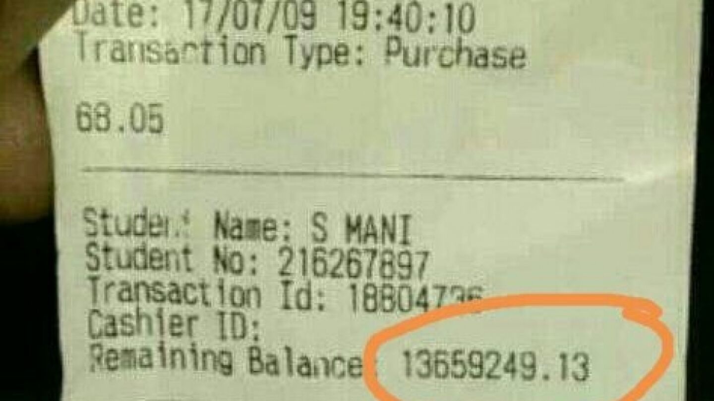 Extracto bancario de una joven que recibi&oacute; una beca por error