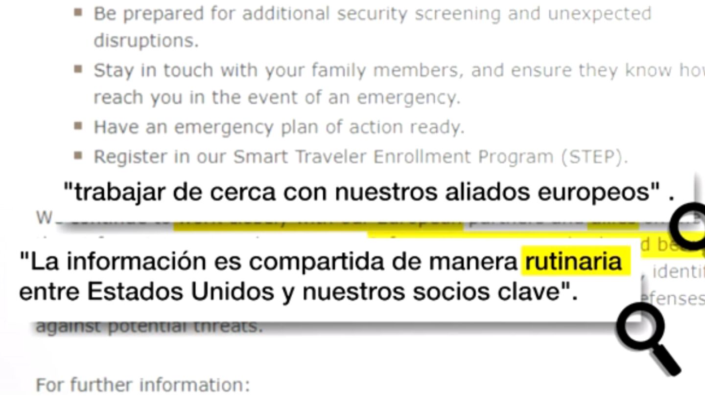  Estados Unidos pide a sus ciudadanos m&aacute;xima precauci&oacute;n en sus viajes a Europa ante la amenaza terrorista