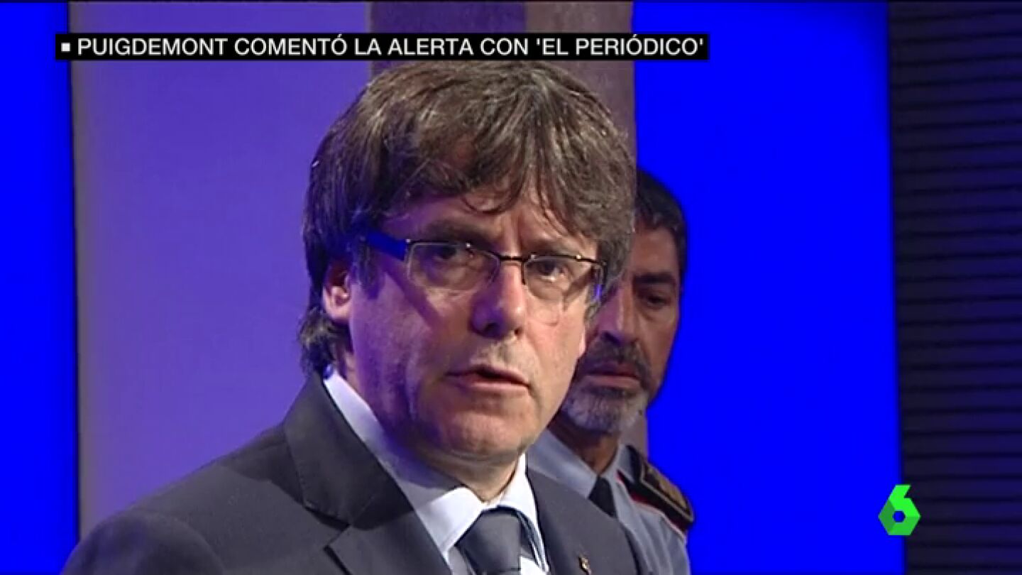Carles Puigdemont guarda silencio tras saberse que fue &eacute;l quien confirm&oacute; a 'El Peri&oacute;dico' el aviso de alerta terrorista 