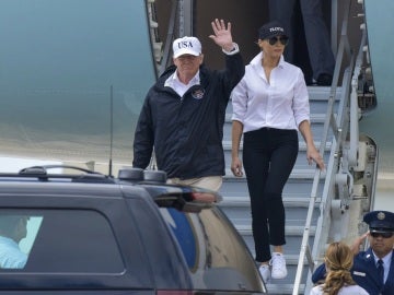 Donald Trump en su visita a las principales zonas afectadas por el huracán Harvey en Texas el pasado día 29 de agosto Donald Trump en su visita a las principales zonas afectadas por el huracán Harvey en Texas el pasado día 29 de agosto