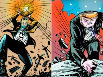 Rajoy y Trump caracterizados como 'villanos del clima' Rajoy y Trump caracterizados como 'villanos del clima'