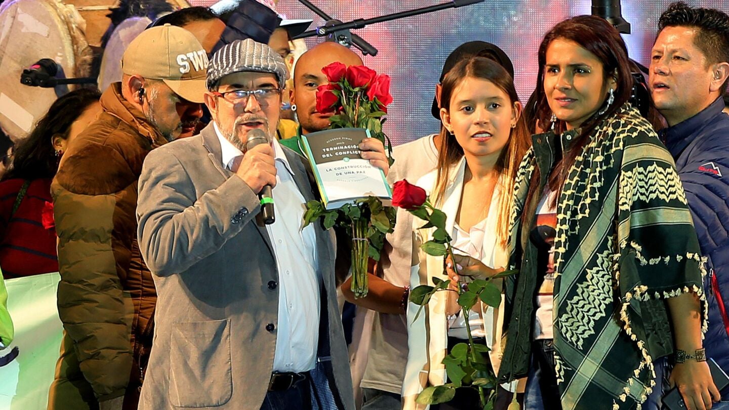 Rodrigo 'Timochenko' Londono en la presentaci&oacute;n oficial de las FARC como partido pol&iacute;tico