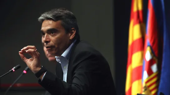 Albert Soler, director de deportes profesionales del Barça, en rueda de prensa Albert Soler, director de deportes profesionales del Barça, en rueda de prensa