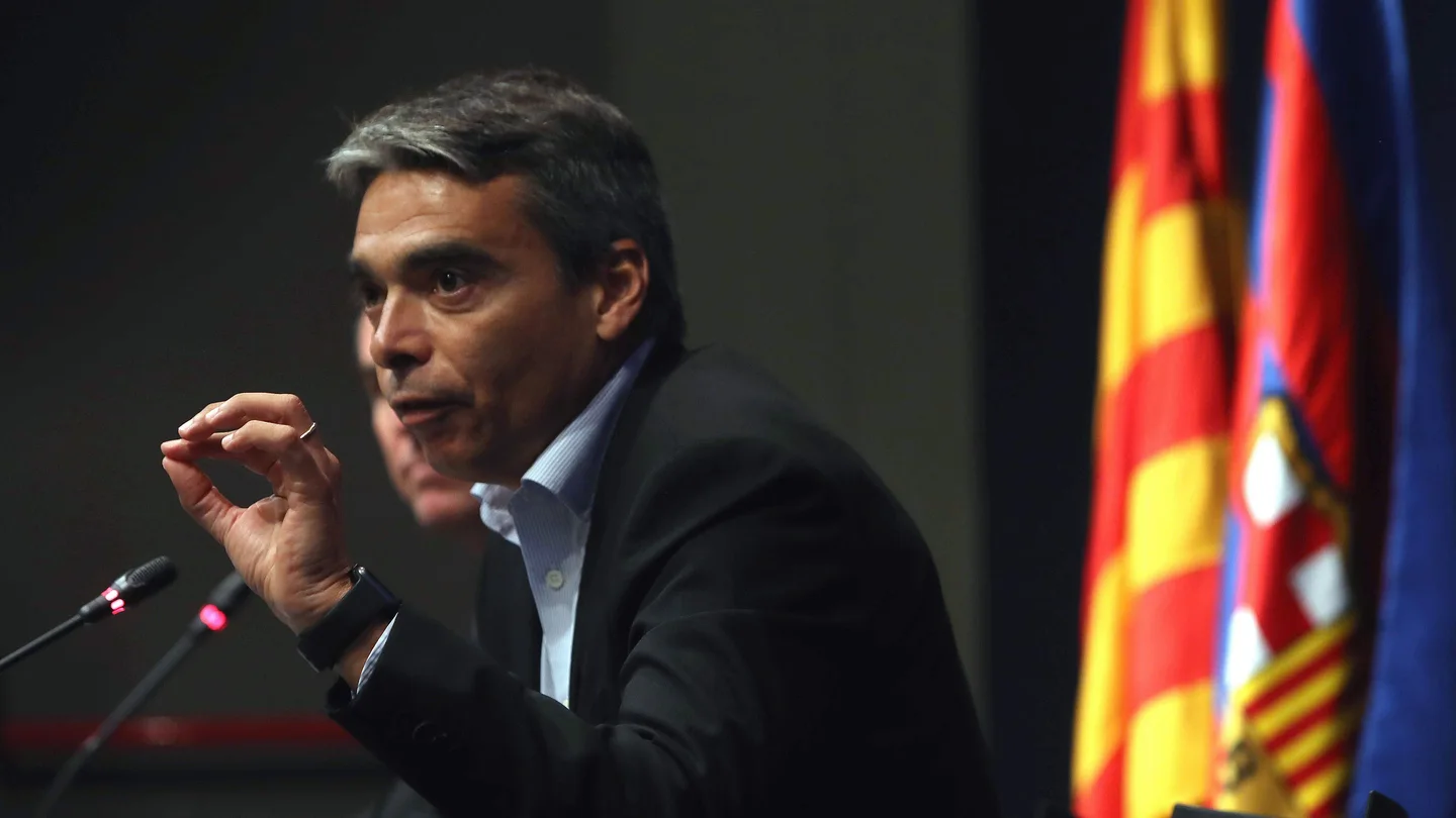 Albert Soler, director de deportes profesionales del Barça, en rueda de prensa Albert Soler, director de deportes profesionales del Barça, en rueda de prensa