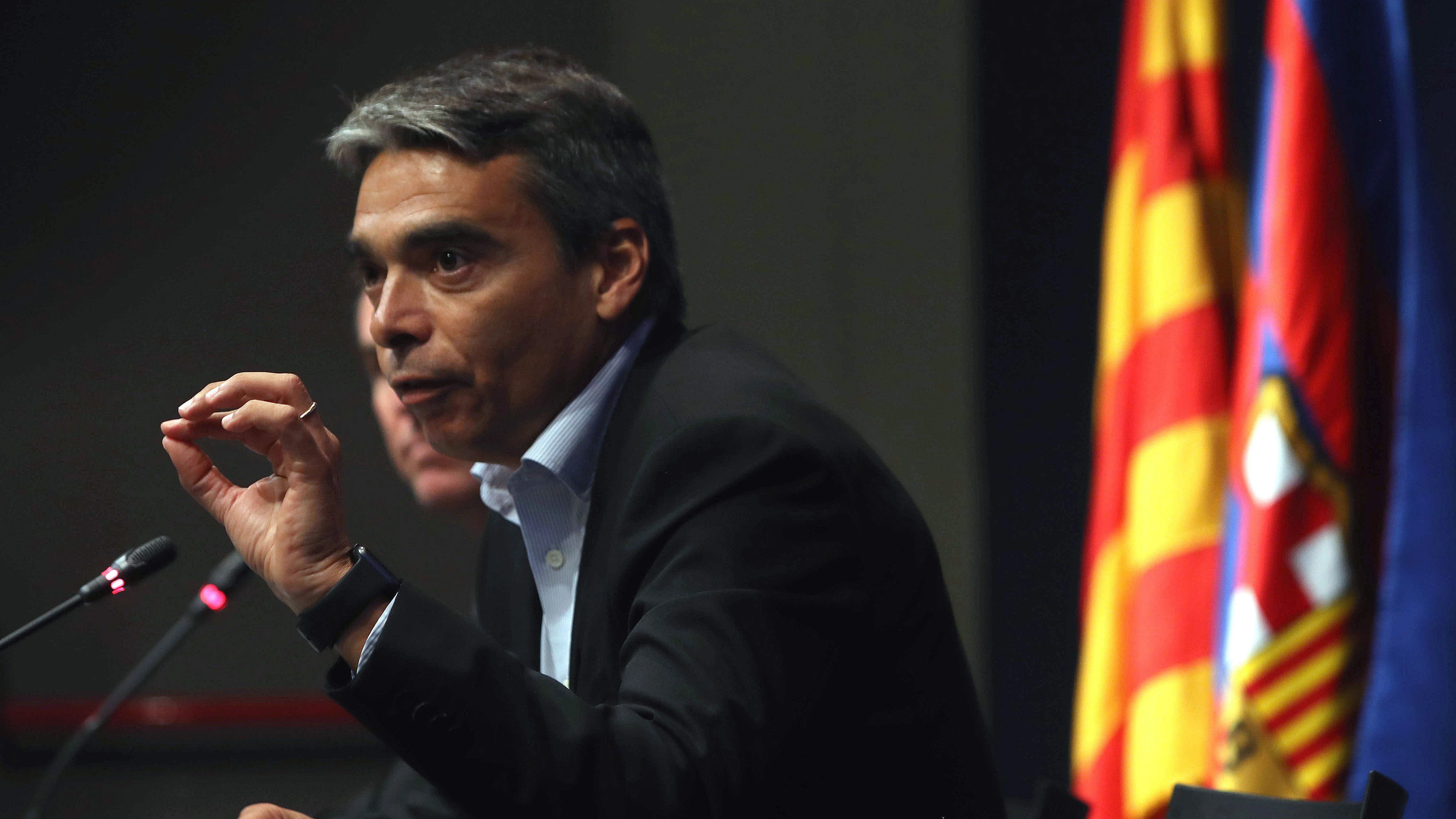 Albert Soler, director de deportes profesionales del Barça, en rueda de prensa Albert Soler, director de deportes profesionales del Barça, en rueda de prensa