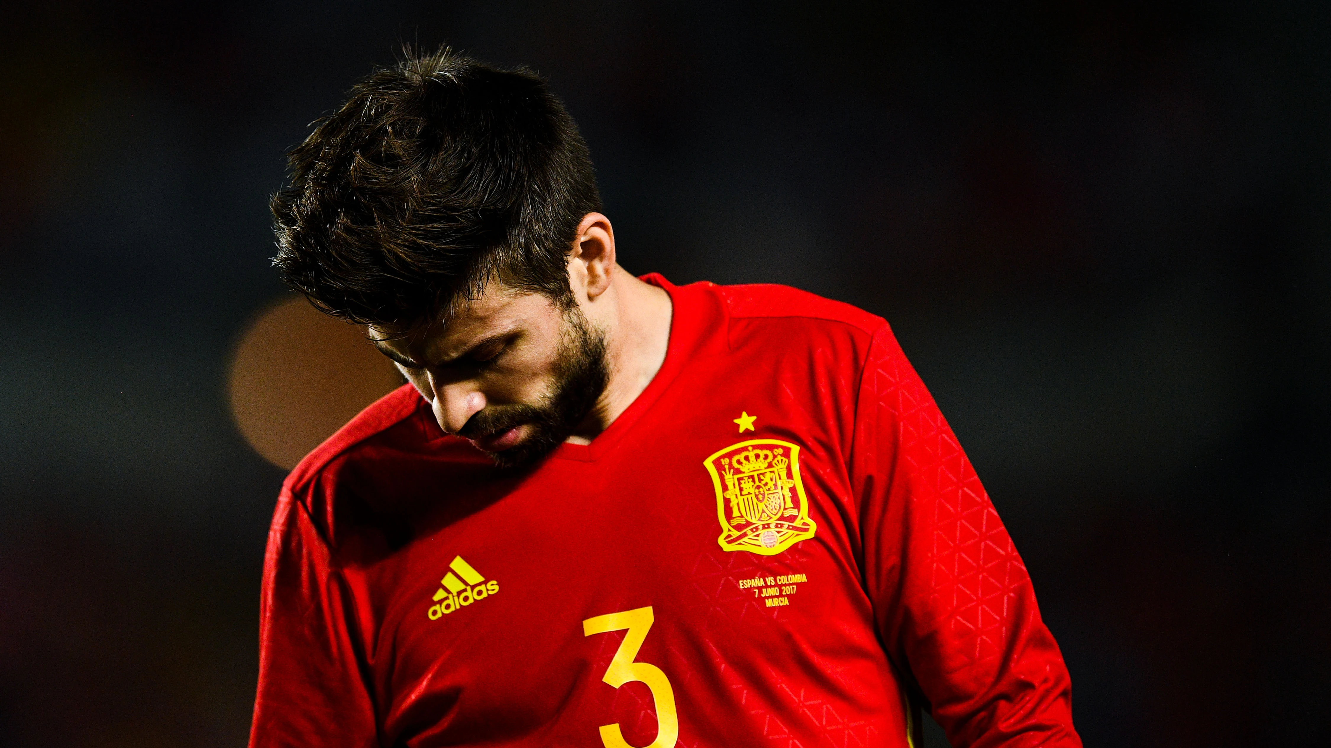 Gerard Piqué, en un partido con la selección española de fútbol