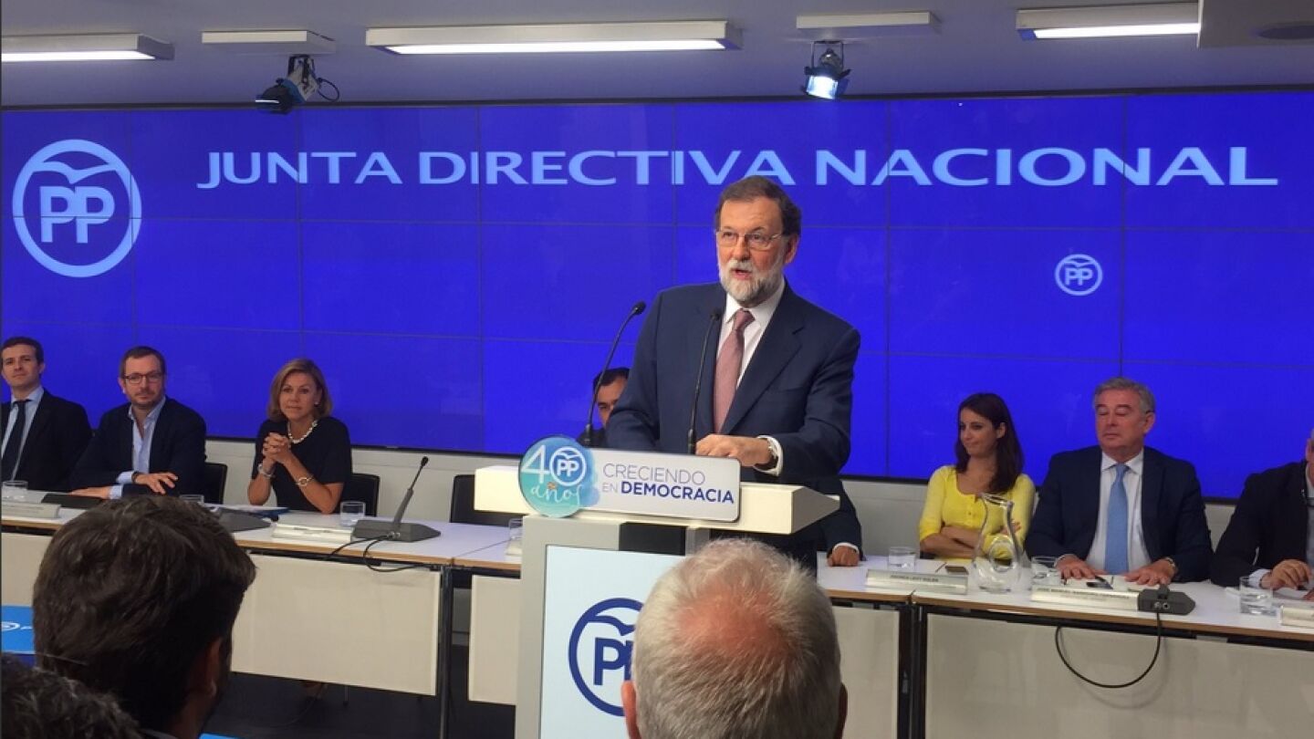 Mariano Rajoy en la Junta Directiva Nacional