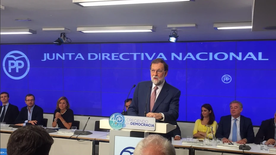 Mariano Rajoy en la Junta Directiva Nacional