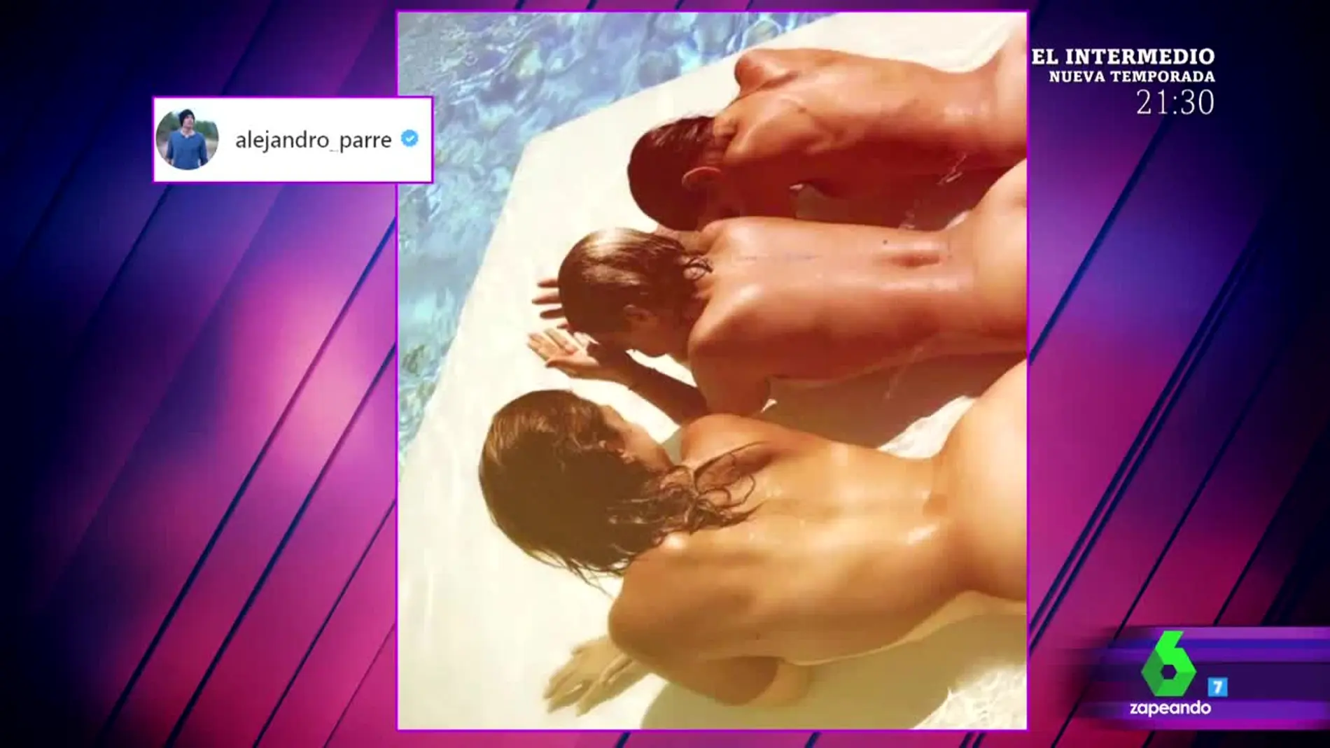 Chenoa, Geno y Nuria Fergó calientan las redes sociales con una foto desnudas en la piscina