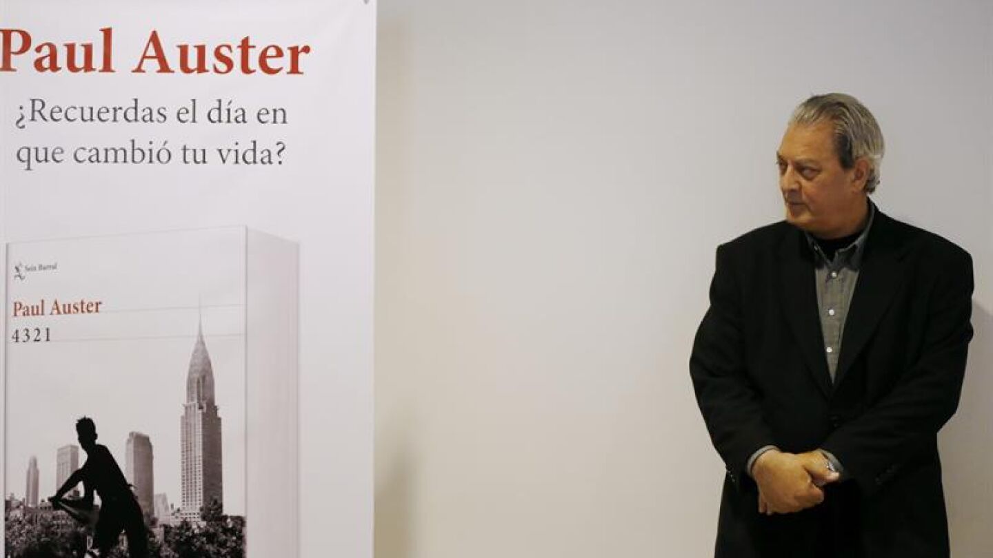 Auster, en la presentaci&oacute;n de su nuevo libro