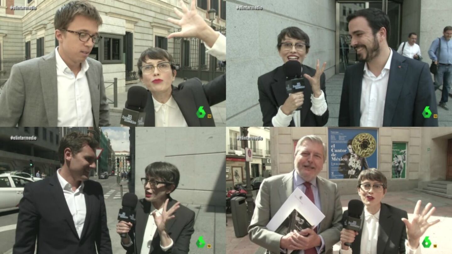 Thais Villas habla con Errej&oacute;n, Rivera, Garz&oacute;n y M&eacute;ndez de Vigo en El Intermedio