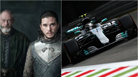 Jon Snow y Ser Davos en el GP de Monza Jon Snow y Ser Davos en el GP de Monza