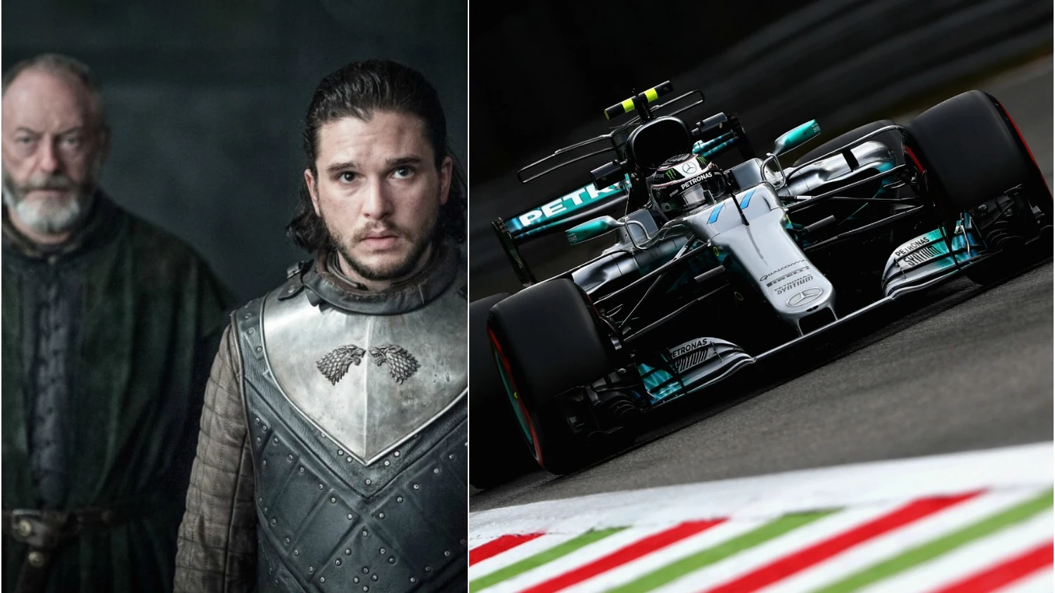 Jon Snow y Ser Davos en el GP de Monza