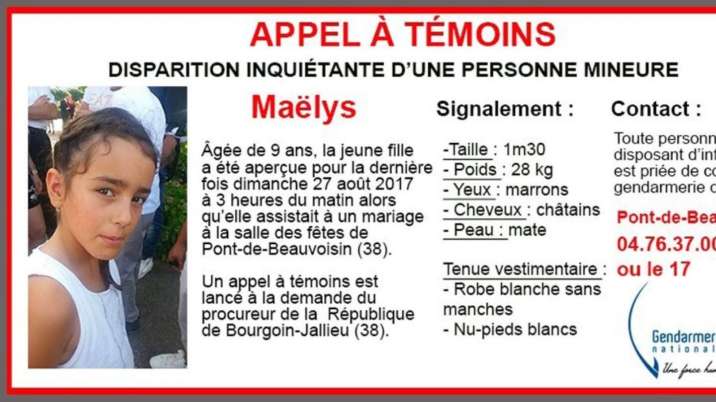 Cartel de b&uacute;squeda de Ma&euml;lys de Araujo 
