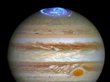 Imagen de aurora Júpiter con el Hubble Imagen de aurora Júpiter con el Hubble