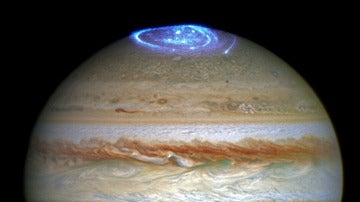 Imagen de aurora Júpiter con el Hubble