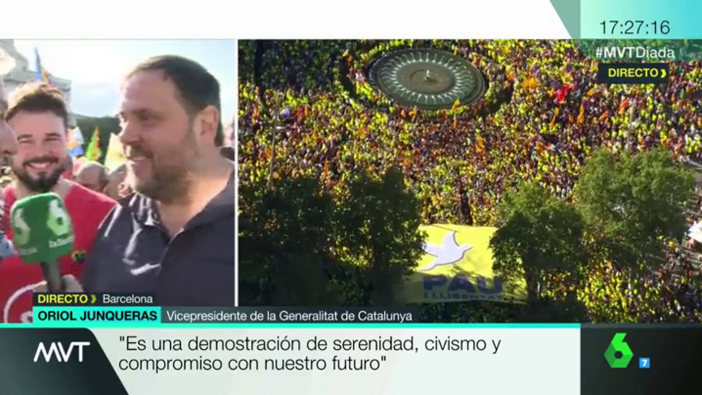 Oriol Junqueras: "La Diada es una demostraci&oacute;n de serenidad, civismo y compromiso con nuestro futuro"