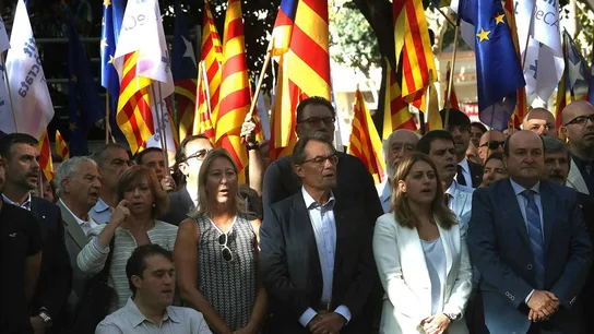 Artur Mas junto a los dirigentes del PDECAT, Marta Pascal y David Bonvehi Artur Mas junto a los dirigentes del PDECAT, Marta Pascal y David Bonvehi