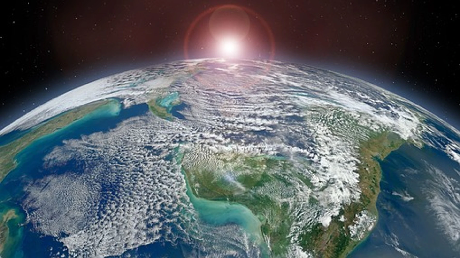 Imagen de la tierra vista desde el espacio