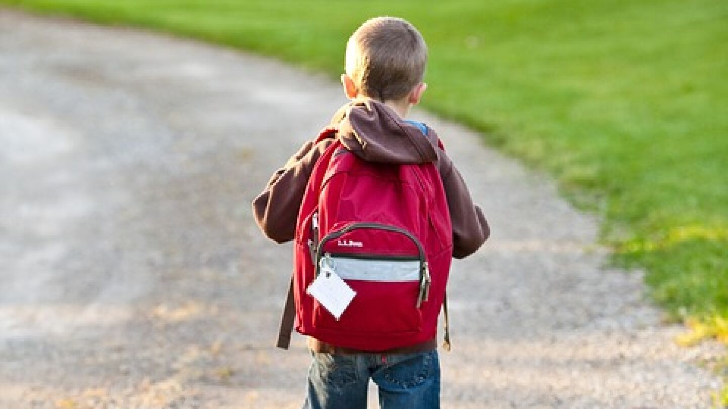 Un ni&ntilde;o asistiendo a clase