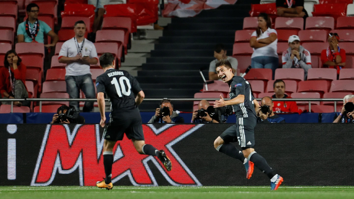 Zhamaletdinov celebra su gol contra el Benfica Zhamaletdinov celebra su gol contra el Benfica