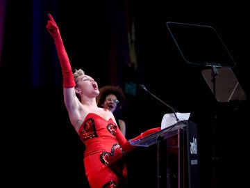 Miley Cyrus, durante un concierto Miley Cyrus, durante un concierto