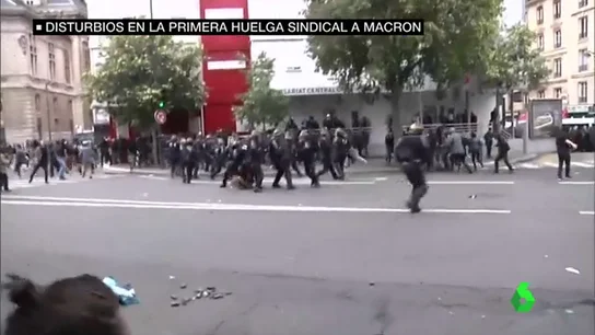 Primera huelga en Francia contra la reforma laboral de Macron Primera huelga en Francia contra la reforma laboral de Macron