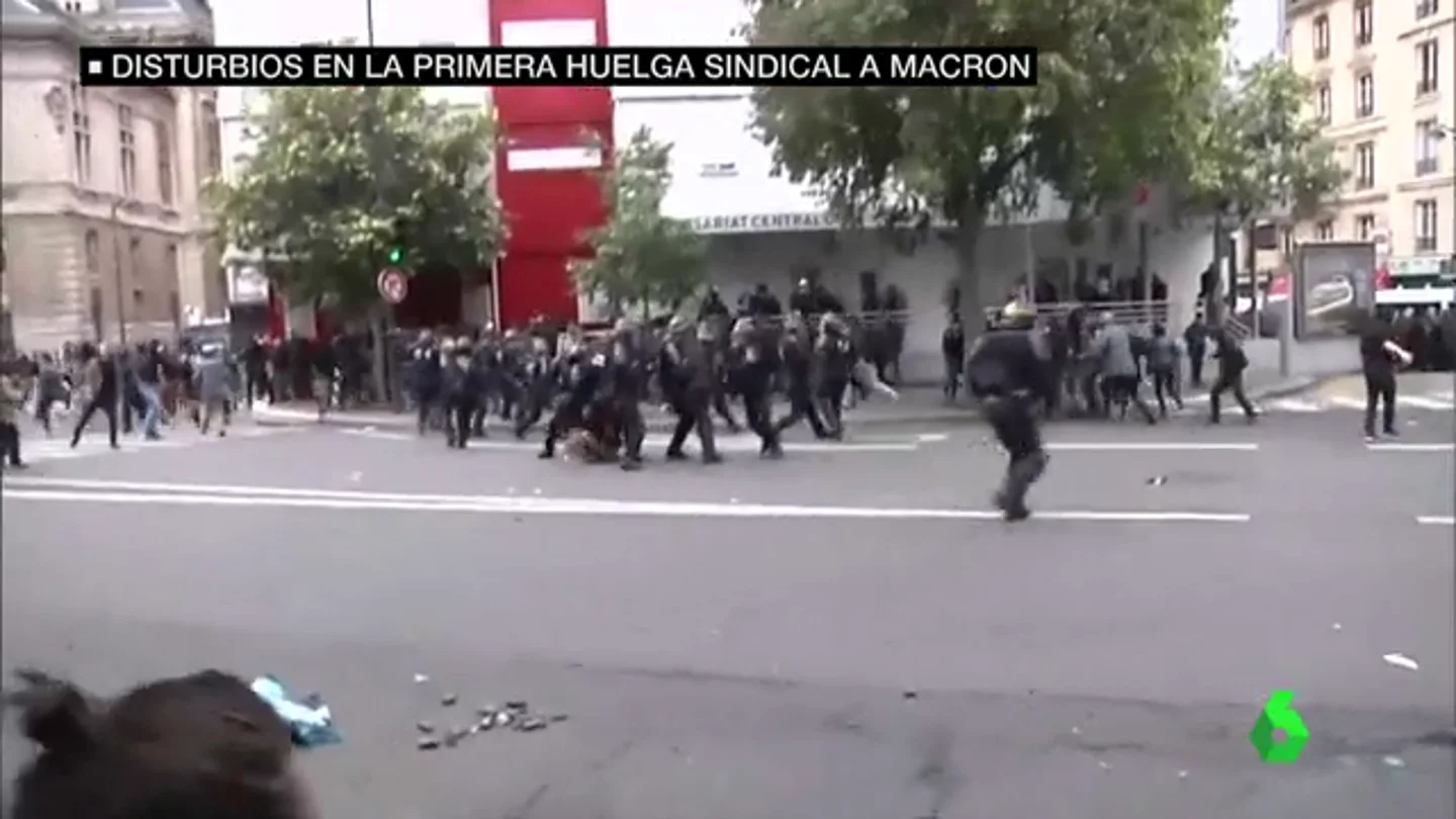 Primera huelga en Francia contra la reforma laboral de Macron Primera huelga en Francia contra la reforma laboral de Macron