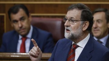 El presidente del Gobierno, Mariano Rajoy, en el Congreso