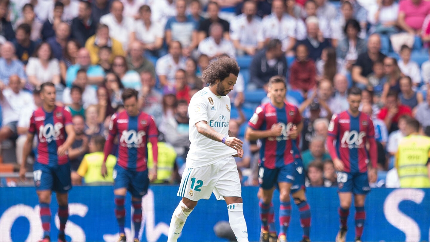 Marcelo, cabizbajo contra el Levante