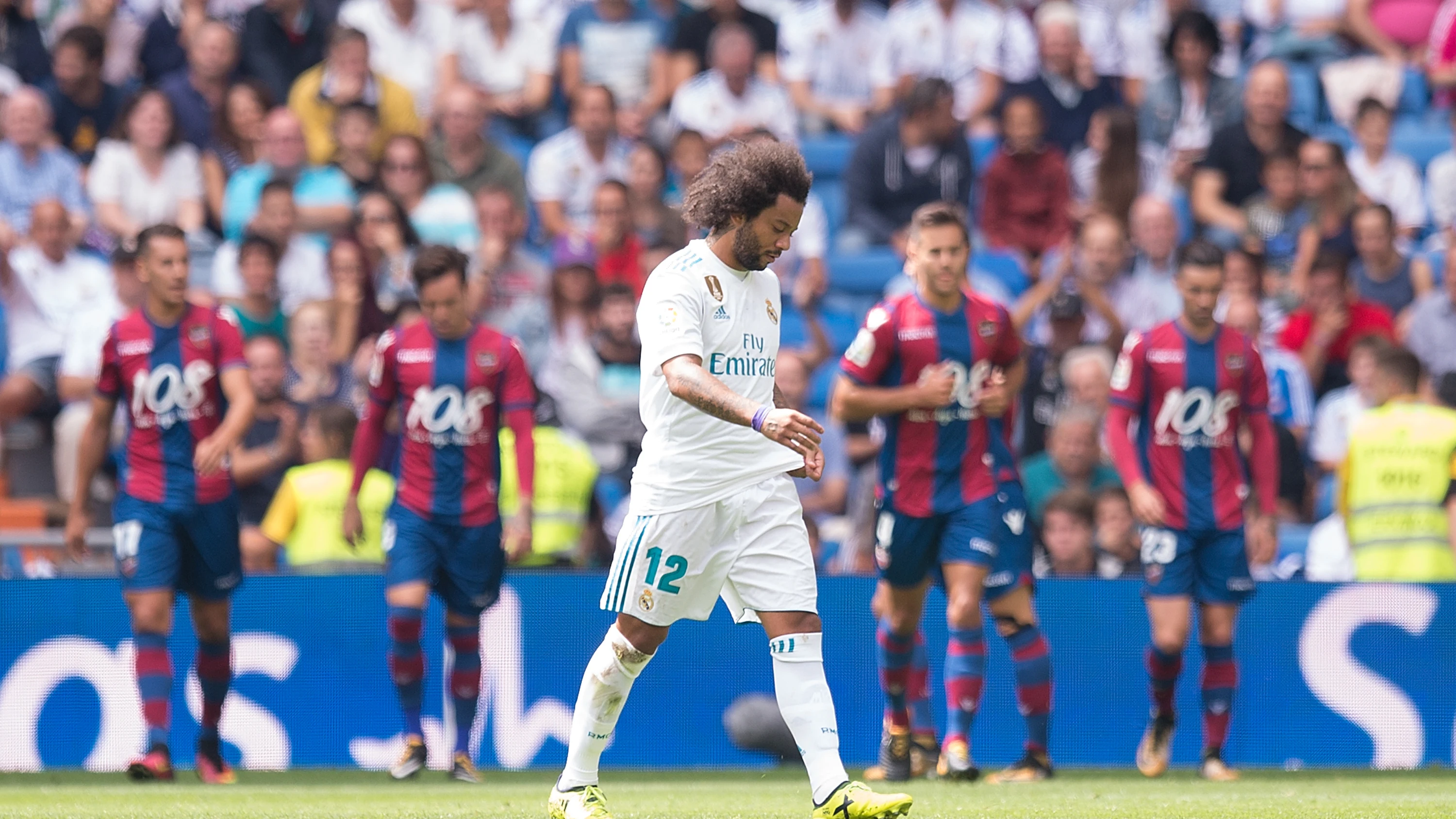 Marcelo, cabizbajo contra el Levante Marcelo, cabizbajo contra el Levante