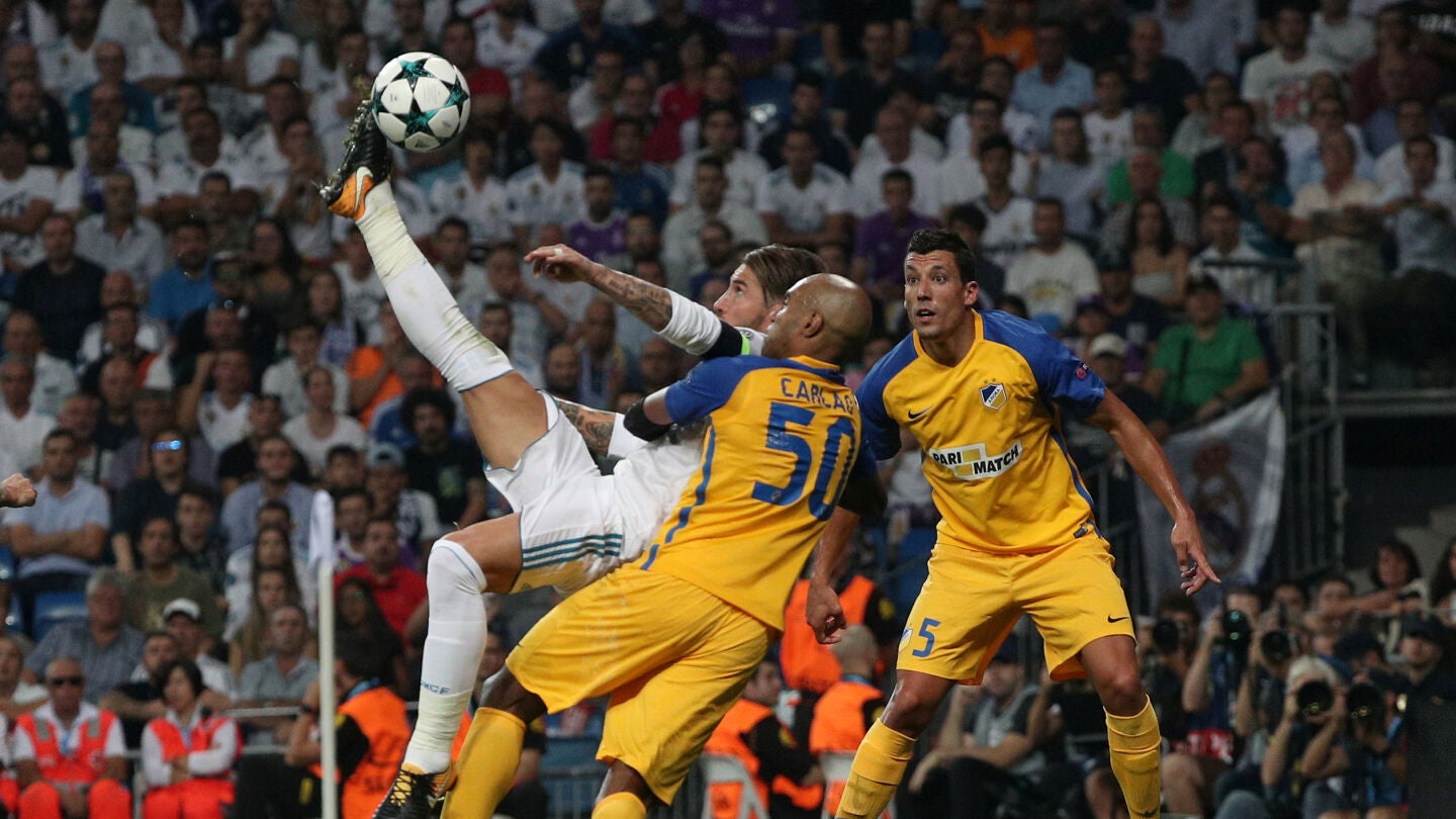 Chilena de Sergio Ramos ante el APOEL