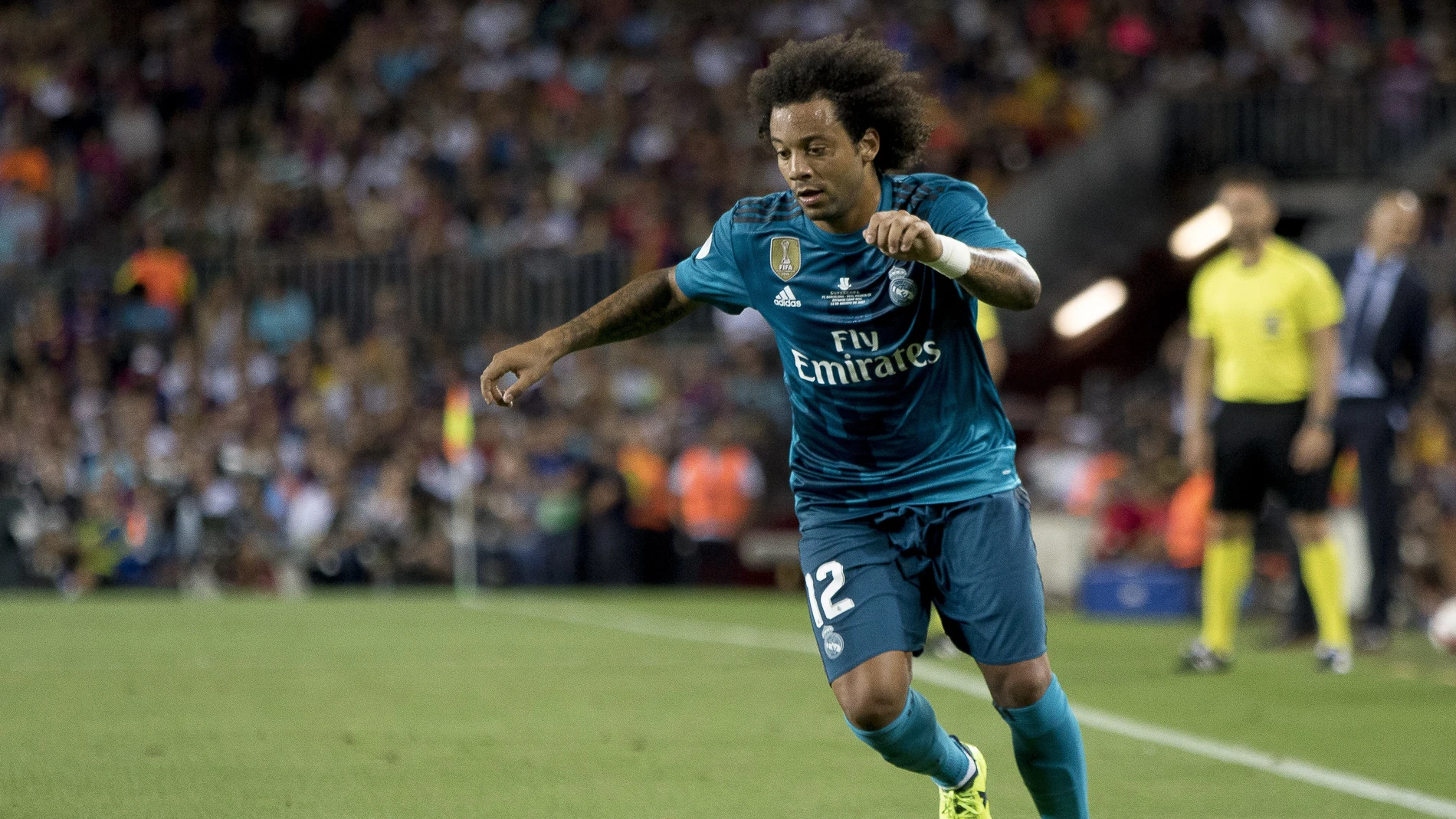 Marcelo, durante un partido con el Real Madrid