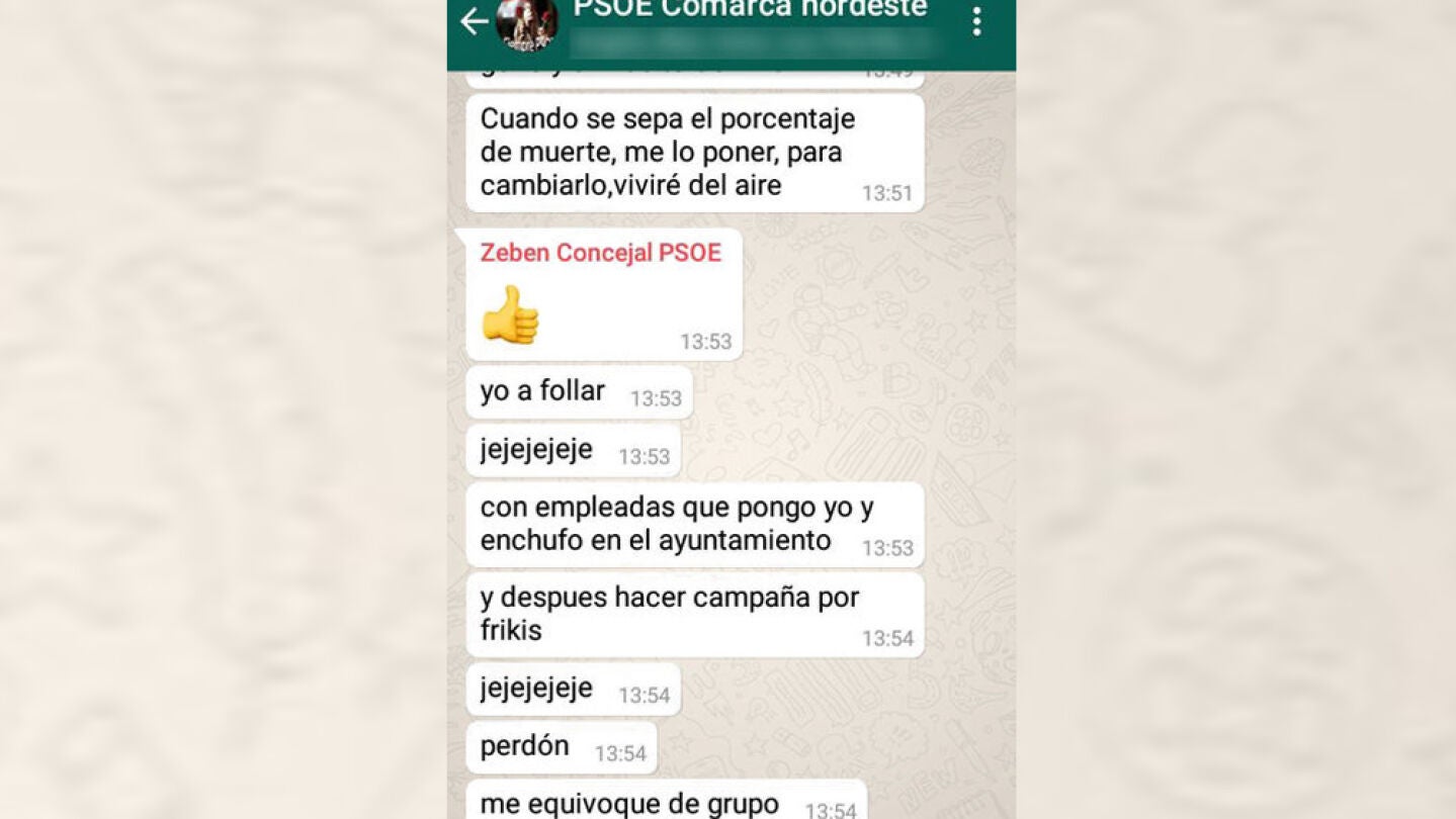Mensajes machista de un concejal de La Laguna, Tenerife