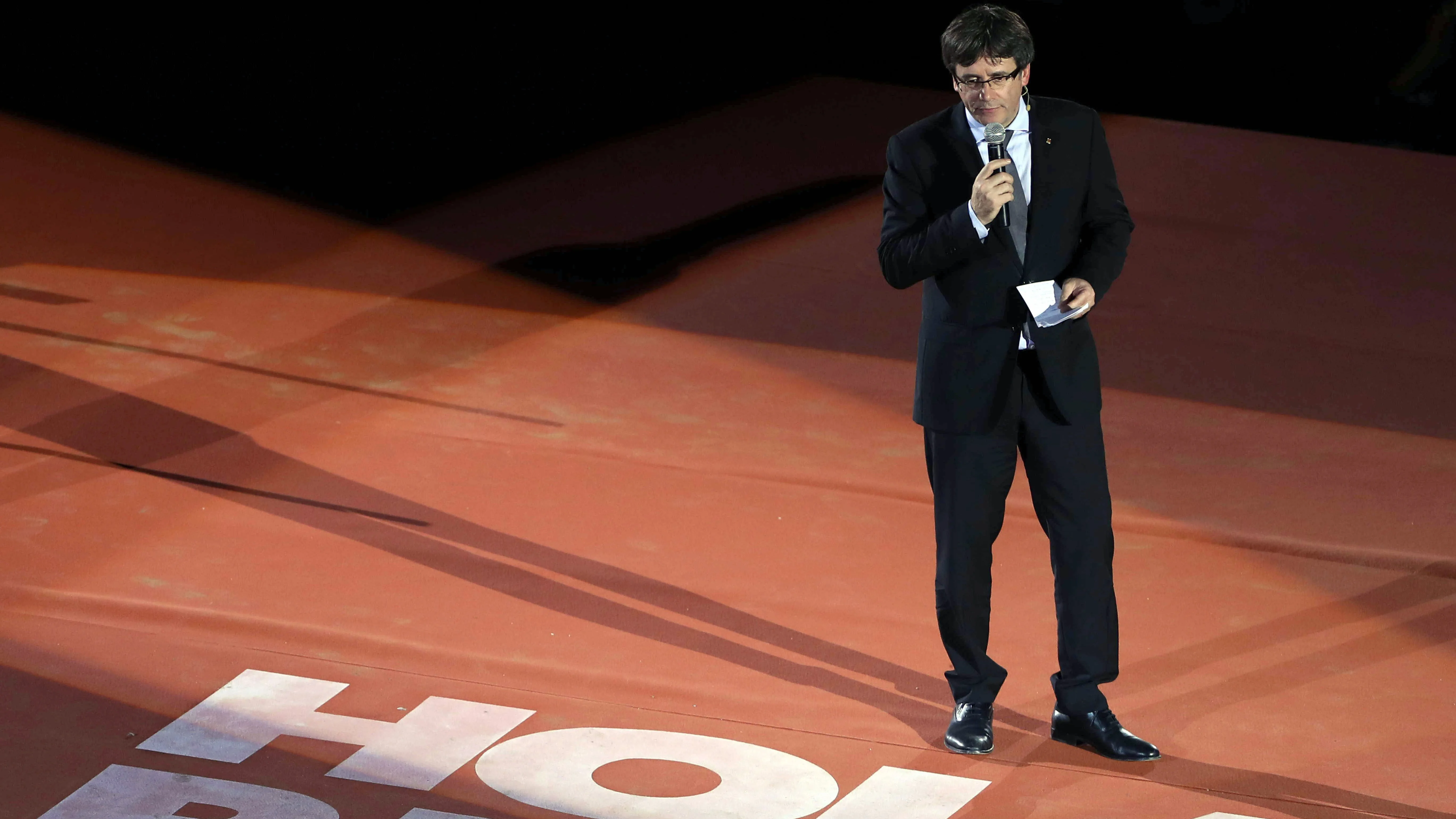 Puigdemont en el arranque de campaña del referéndum 1-O