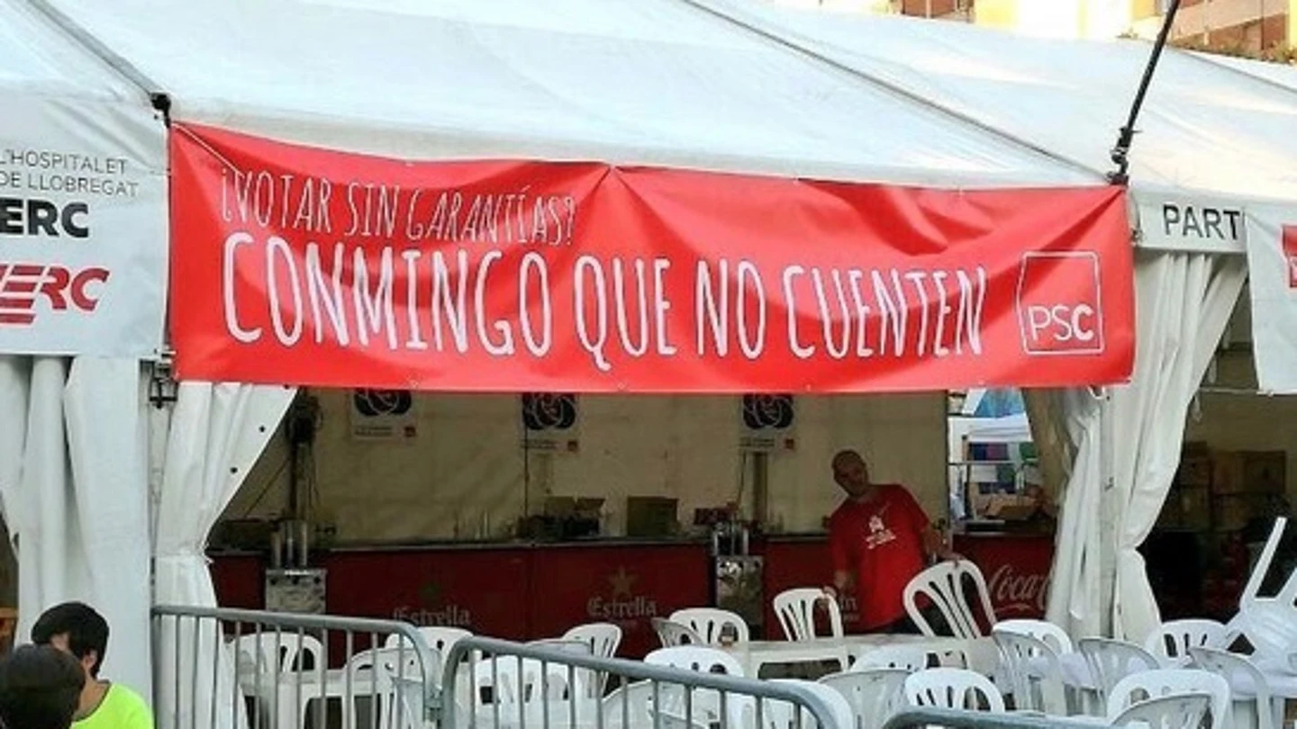 Errata en un cartel de un acto del PSC Errata en un cartel de un acto del PSC