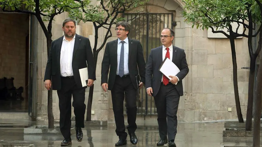 Junqueras, Puigdemont y Turull