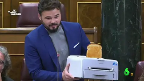 Gabriél Rufián y la impresora en El Intermedio Gabriél Rufián y la impresora en El Intermedio