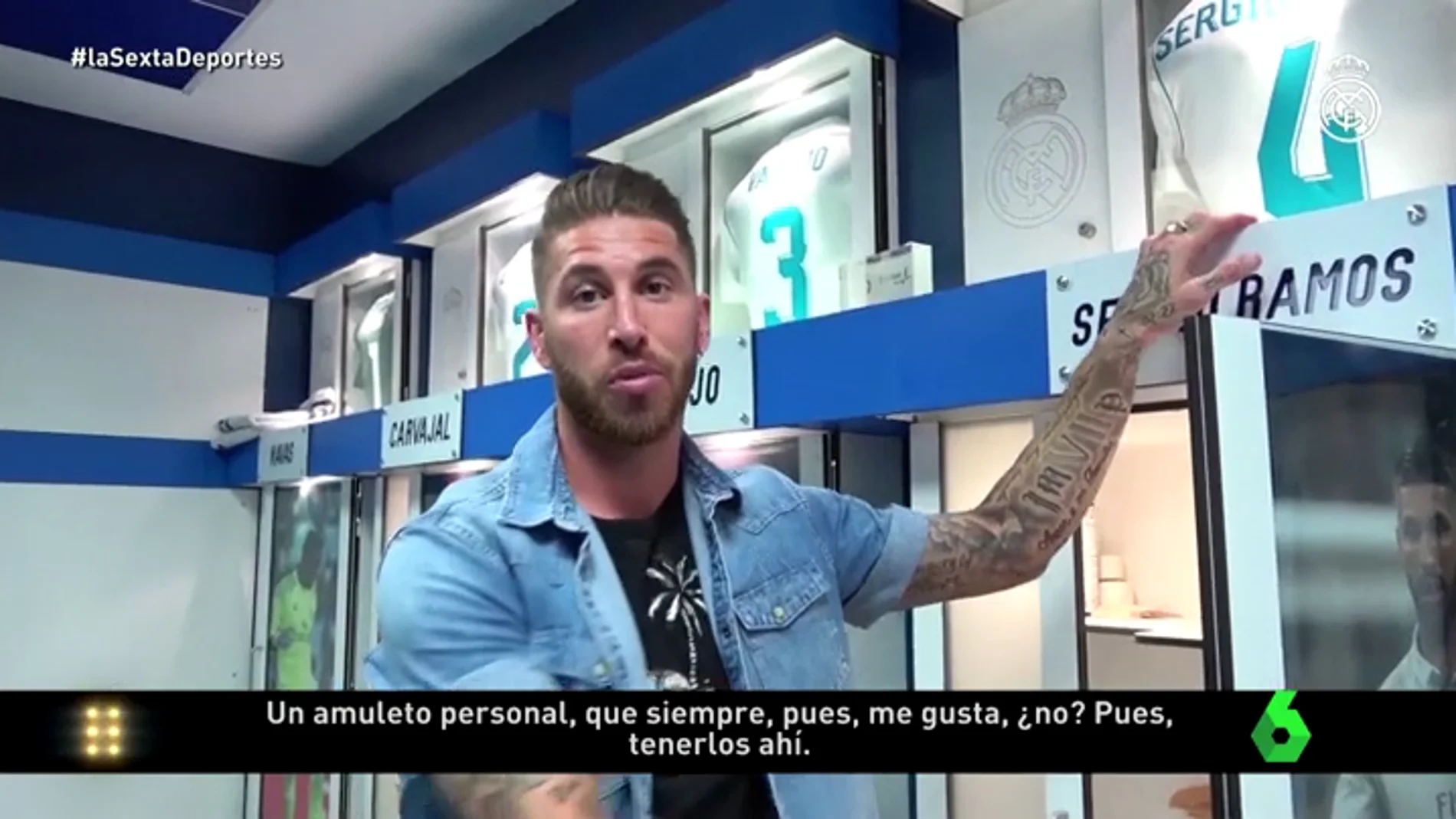Sergio Ramos desvela los amuletos que guarda en su taquilla
