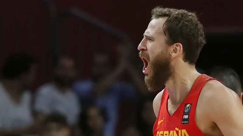Sergio Rodríguez, en un partido de la Selección Española. Sergio Rodríguez, en un partido de la Selección Española.