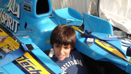 Carlos Sainz de peque&ntilde;o 