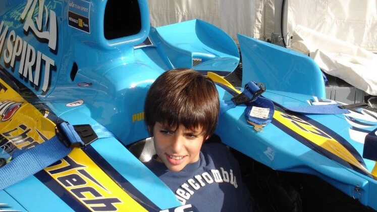 Carlos Sainz de pequeño 