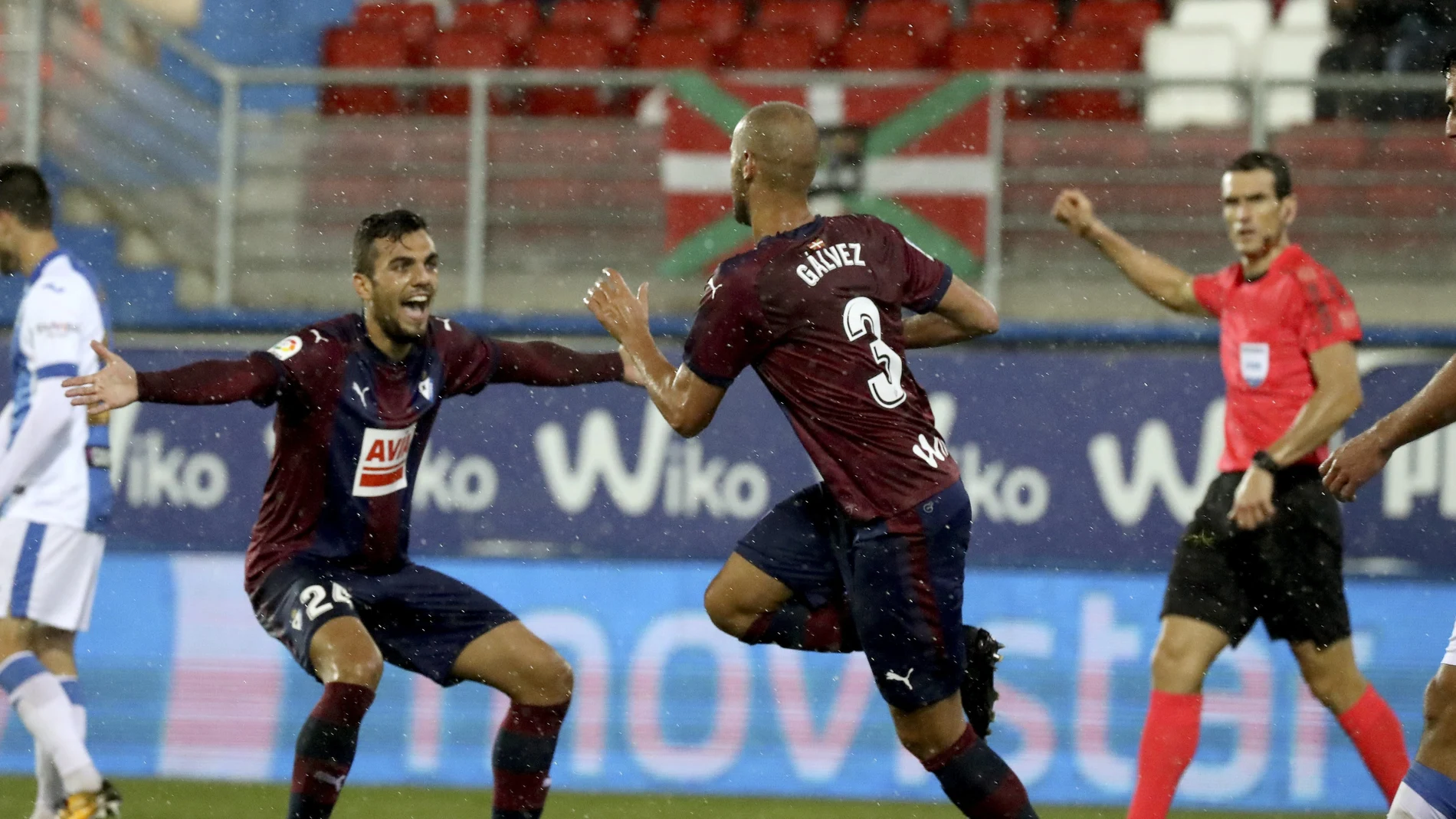 Gálvez celebra su gol ante el Leganés