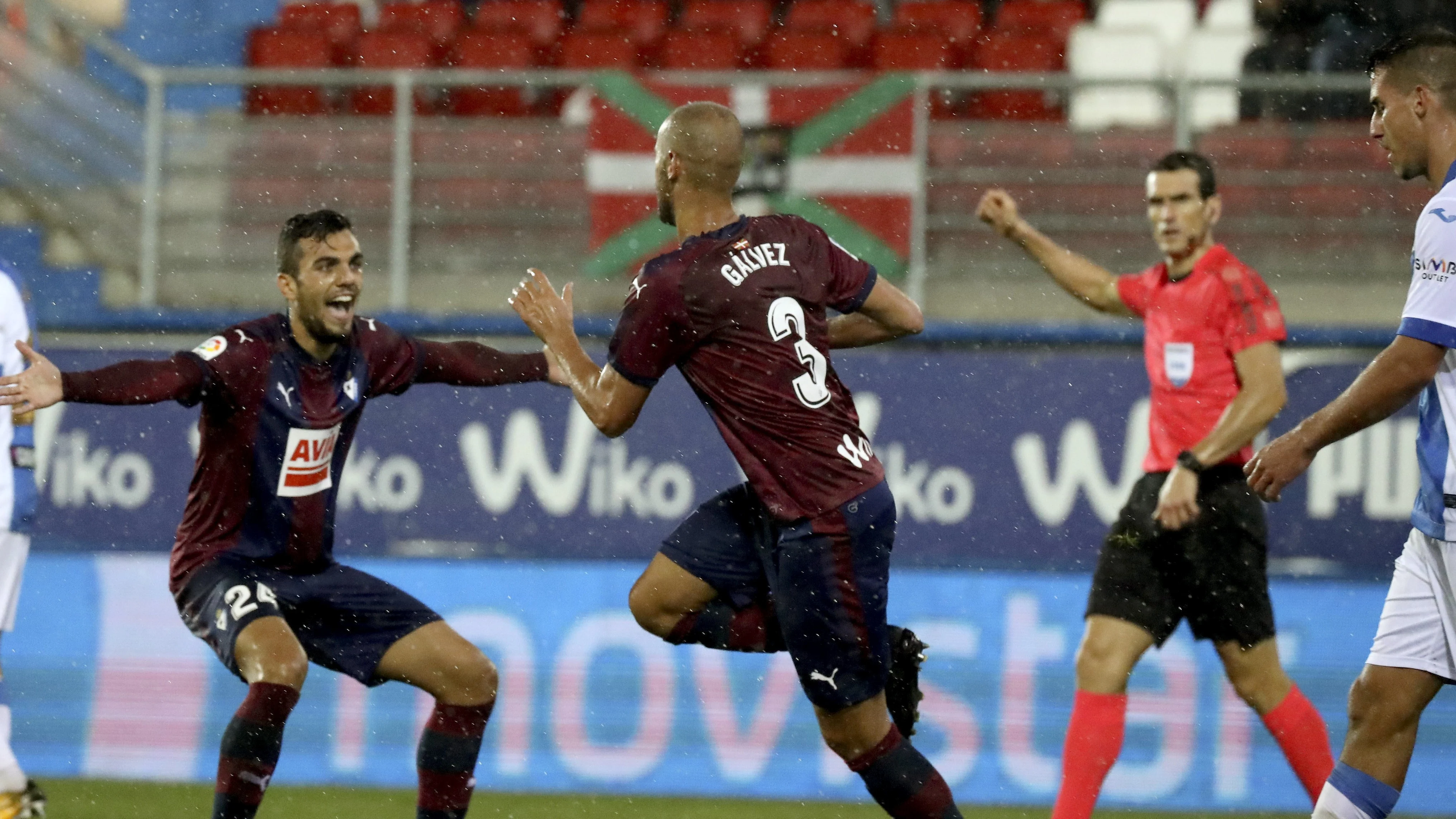 Gálvez celebra su gol ante el Leganés