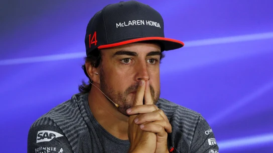 Fernando Alonso en rueda de prensa Fernando Alonso en rueda de prensa