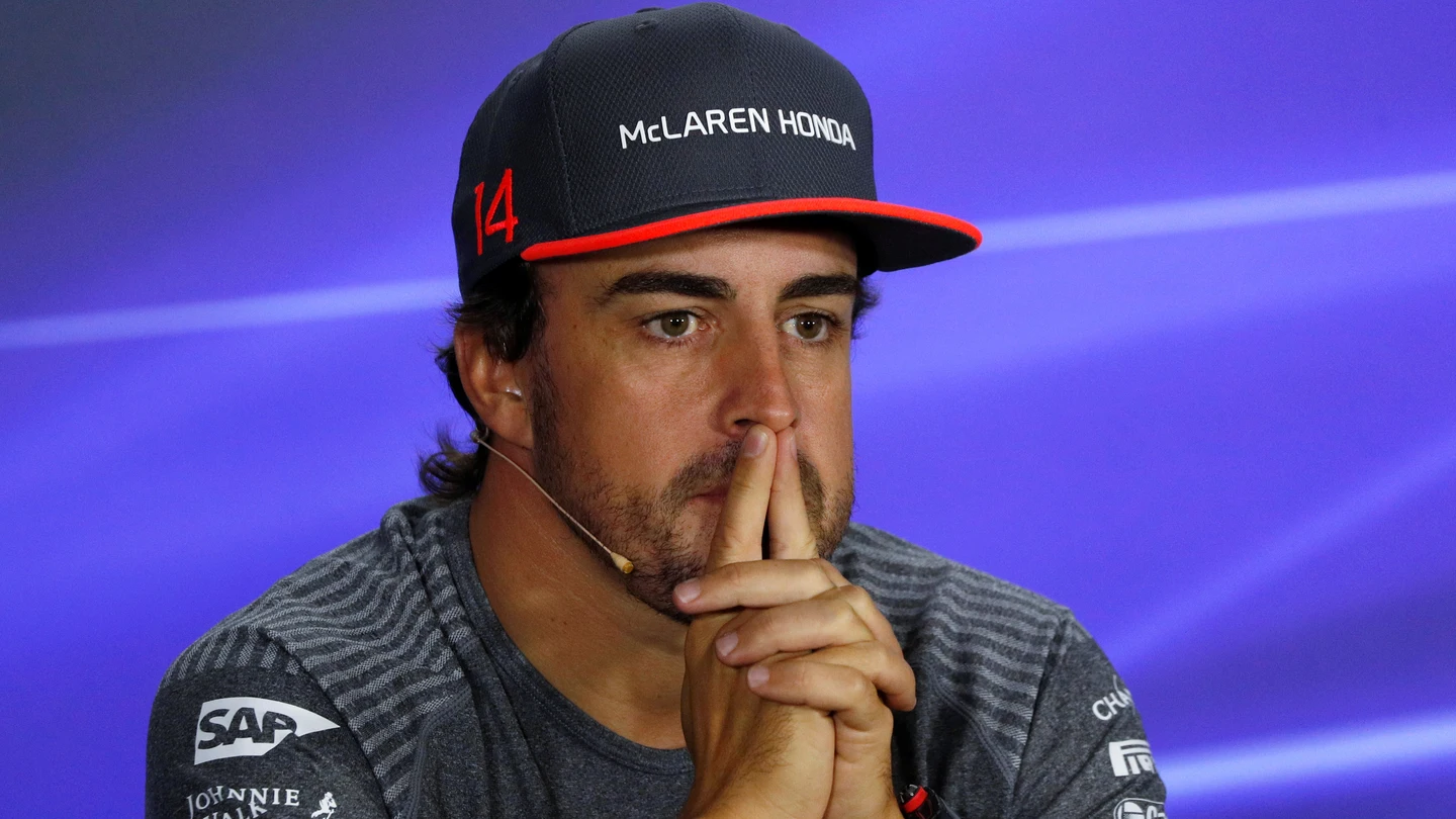 Fernando Alonso en rueda de prensa Fernando Alonso en rueda de prensa