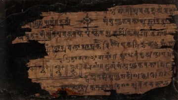 Un fragmento del manuscrito Bakhshali