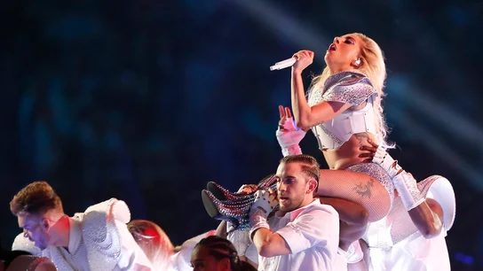 La cantante Lady Gaga durante un concierto La cantante Lady Gaga durante un concierto
