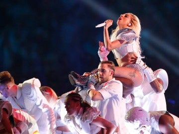 La cantante Lady Gaga durante un concierto La cantante Lady Gaga durante un concierto