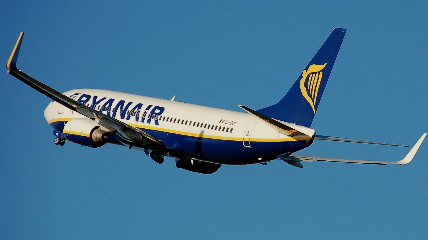 Un avión de la compañía irlandesa Ryanair